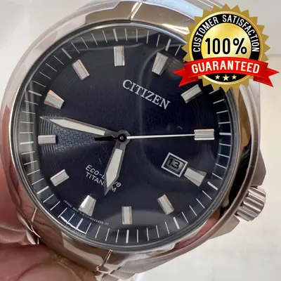 Citizen Eco-Drive Super Titanium Men's Watch, Blue Dial, Quartz, Lightweight - Thumbnail 2